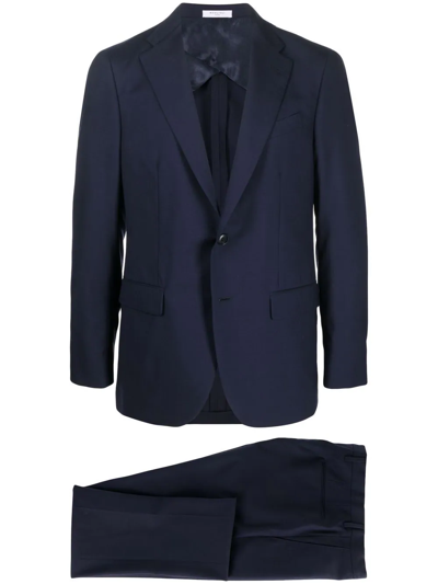 Shop Boglioli Single-breasted Suit In Blau