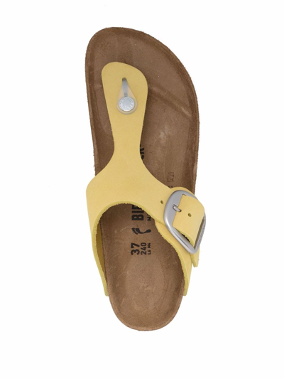 Shop Birkenstock Gizeh Buckle-fastening Sandals In Gelb