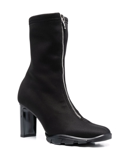 Shop Alexander Mcqueen Zipped-up Ankle Boots In Schwarz