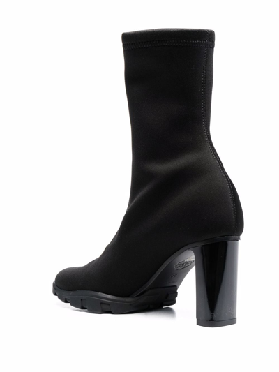 Shop Alexander Mcqueen Zipped-up Ankle Boots In Schwarz