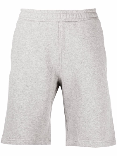 Shop Adidas Originals Embroidered-logo Knee-length Shorts In Grau