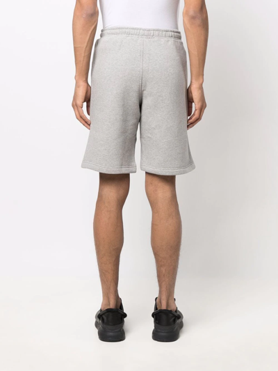 Shop Adidas Originals Embroidered-logo Knee-length Shorts In Grau