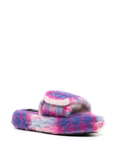 Shop Duoltd Volume Check Slippers In Violett