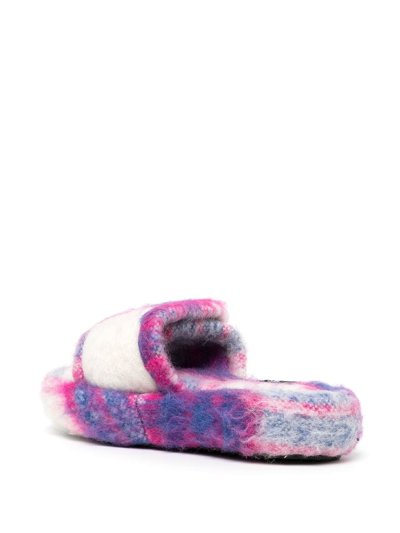 Shop Duoltd Volume Check Slippers In Violett