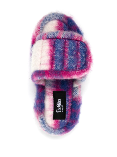 Shop Duoltd Volume Check Slippers In Violett