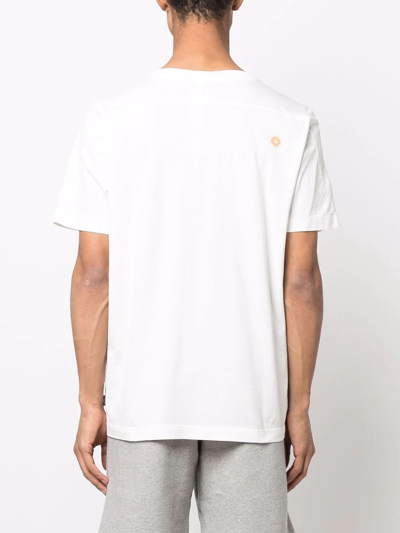 Shop Stone Island Shadow Project Abstract-print T-shirt In Weiss