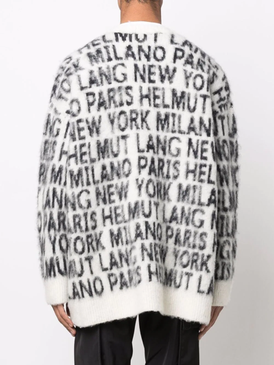 Helmut Lang Logo-intarsia Round-neck Wool And Alpaca-blend Jumper In Nude