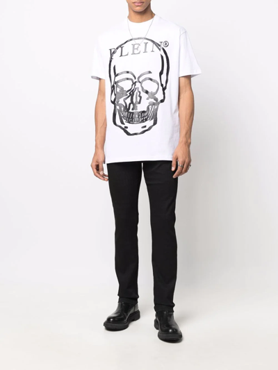 Shop Philipp Plein Skull-print T-shirt In Weiss