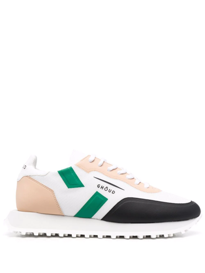 Shop Ghoud Colour-block Panelled Sneakers In Weiss