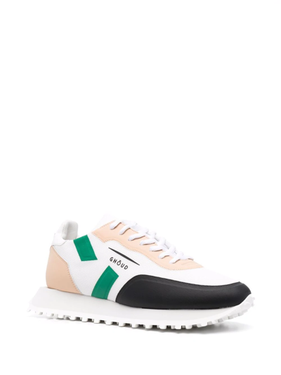 Shop Ghoud Colour-block Panelled Sneakers In Weiss