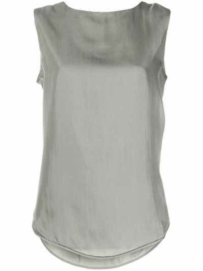 Fabiana Filippi Boat-neck Blouse In Grün