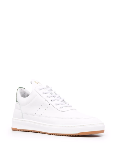 Shop Filling Pieces Branded Heel-counter Sneakers In Weiss