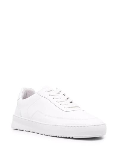 Shop Filling Pieces Branded Heel-counter Sneakers In Weiss