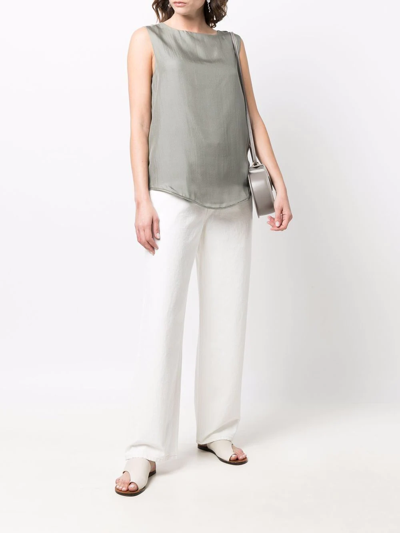 Fabiana Filippi Boat-neck Blouse In Grün