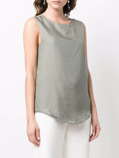 Fabiana Filippi Boat-neck Blouse In Grün