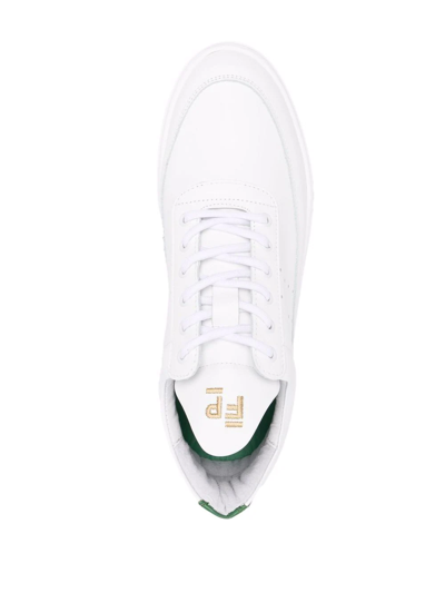 Shop Filling Pieces Branded Heel-counter Sneakers In Weiss