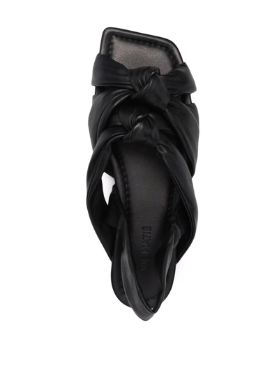 Shop Vic Matie Knot-detail Sandals In Schwarz