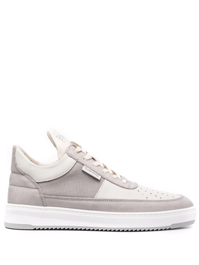 Shop Filling Pieces Panelled Lace-up Sneakers In Grau
