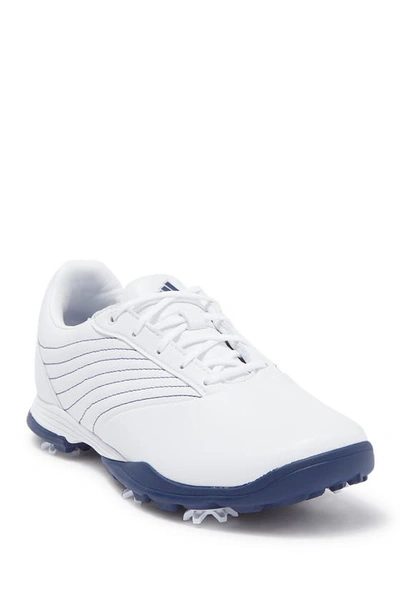 Shop Adidas Golf Adipure Dc2 Golf Shoe In Ftwr White/tech Indigo