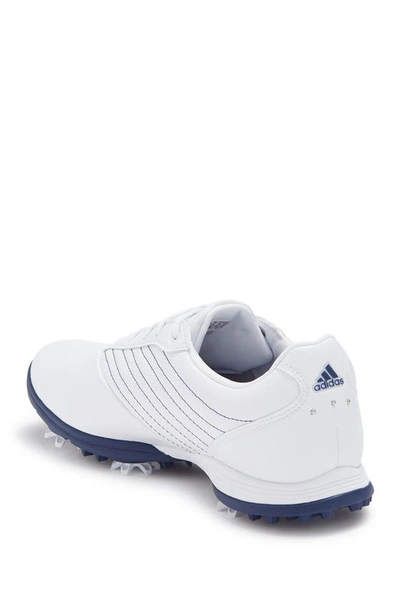 Shop Adidas Golf Adipure Dc2 Golf Shoe In Ftwr White/tech Indigo