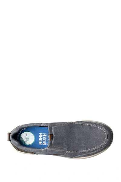 Shop Nunn Bush Conway Canvas Slip-on Sneaker In Dark Blue Canvas