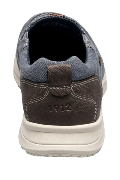 Nunn Bush Conway Canvas Slip-on Sneaker In Dark Blue Canvas