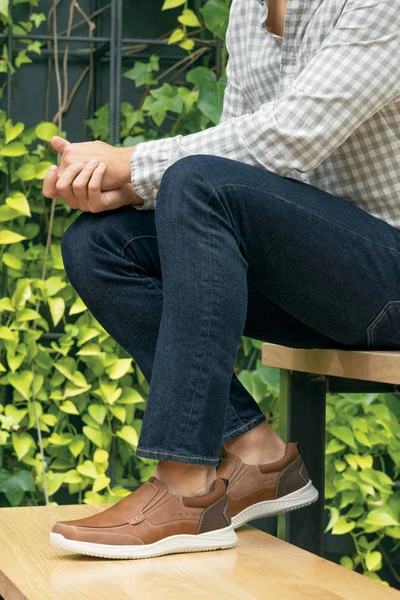 Nunn Bush Conway Canvas Slip-on Sneaker In Dark Blue Canvas