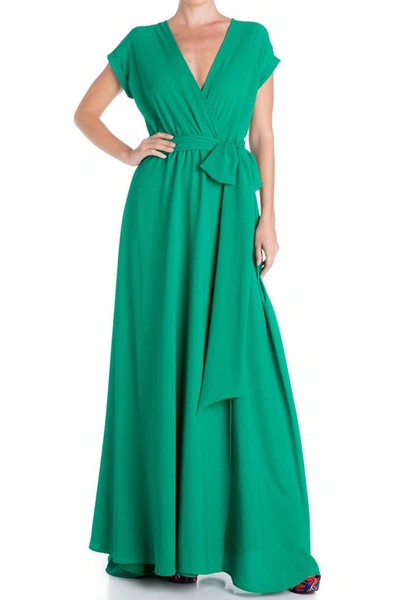 Shop Meghan La Jasmine Maxi Dress In Emerald