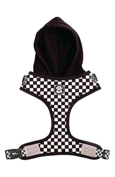 Shop Fresh Pawz Checkerboard Hoodie Harness In White