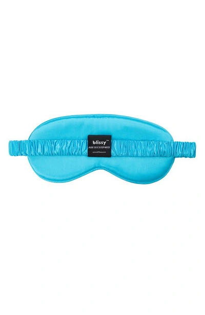 Blissy Silk Sleep Mask In Bahama Blue