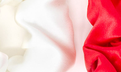 Blissy 3-pack Silk Scrunchies In Red/ White/ Blue