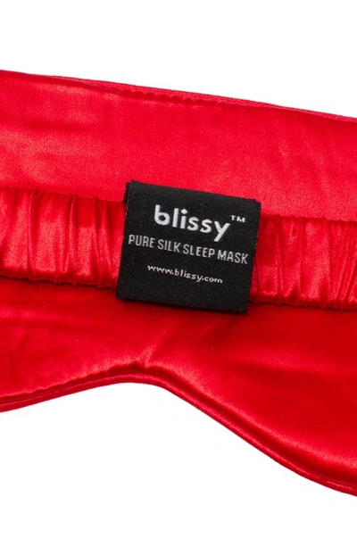 Shop Blissy Silk Sleep Mask In Red