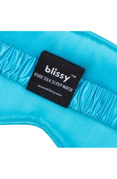 Blissy Silk Sleep Mask In Bahama Blue