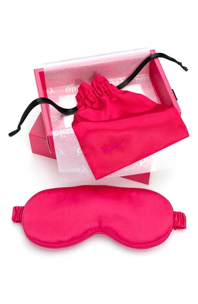 Blissy Silk Sleep Mask In Hibiscus