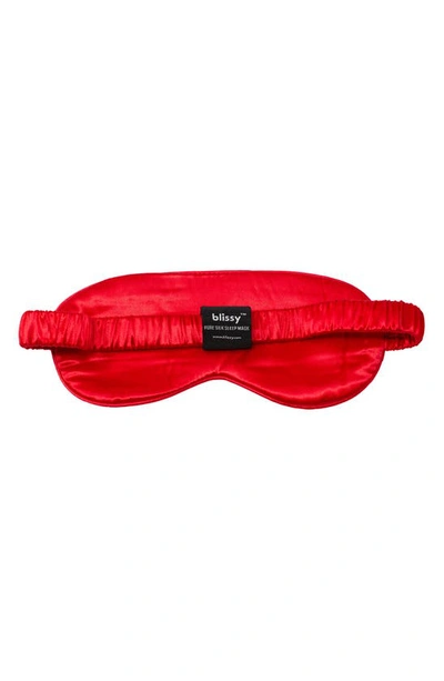 Shop Blissy Silk Sleep Mask In Red