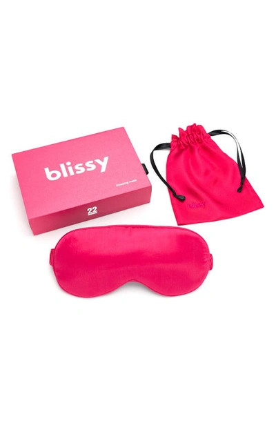 Blissy Silk Sleep Mask In Hibiscus