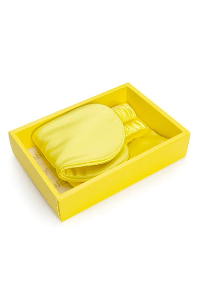 Shop Blissy Silk Sleep Mask In Sunshine Yellow