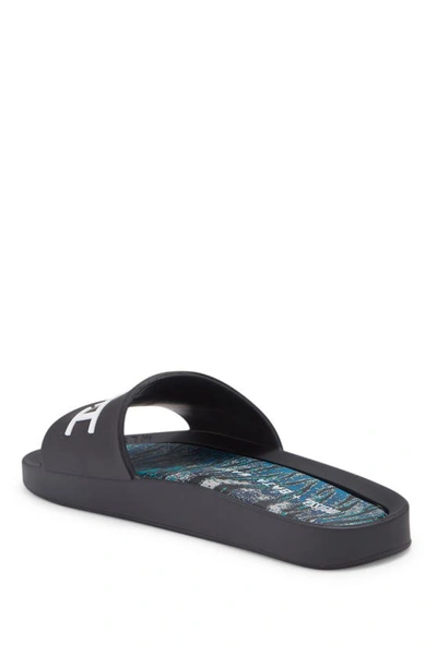 Shop Melissa Beach Slide Sandal In Black/ Whitednu