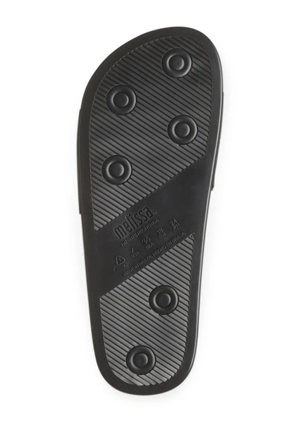 Shop Melissa Beach Slide Sandal In Black/ Whitednu