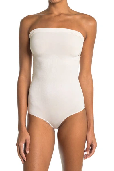 Shop Body Beautiful Seamless Strapless Bodysuit In Pale Pink
