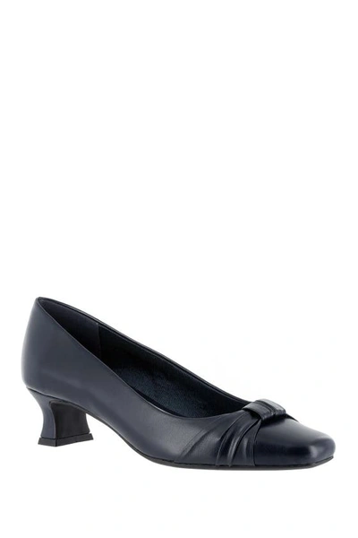 Shop Easy Street Waive Square Toe Pump In New Navy