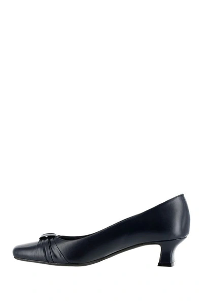 Shop Easy Street Waive Square Toe Pump In New Navy