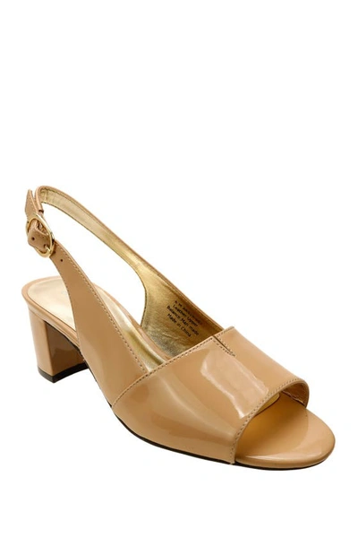 Shop David Tate Rave Sandal In Nude Patent