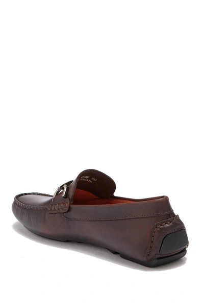 Shop Donald Pliner Victor Leather Driver Loafer In Cognac