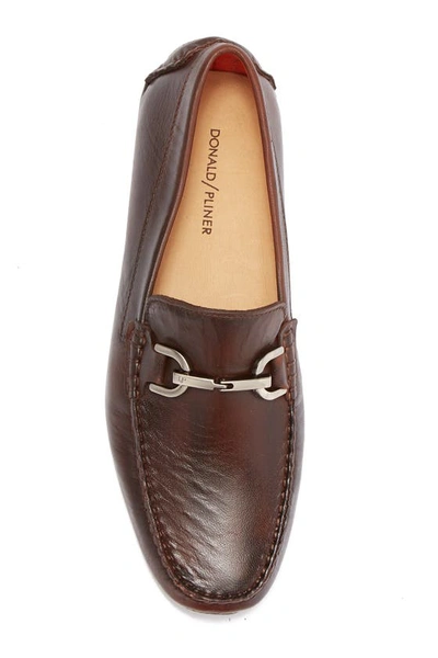 Shop Donald Pliner Victor Leather Driver Loafer In Cognac