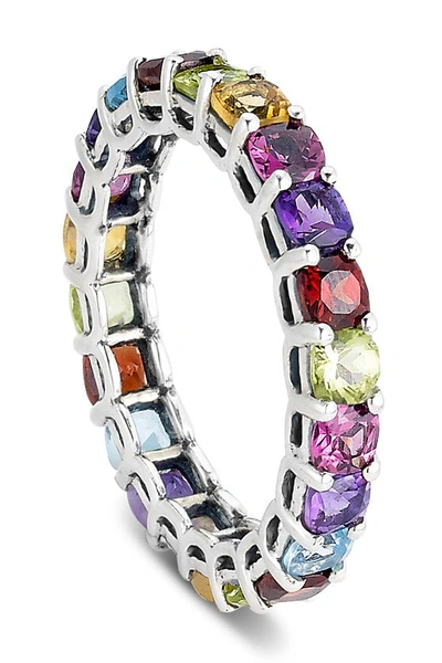 Shop Samuel B. Sterling Silver Multi Stone Eternity Band Ring In Multi Color