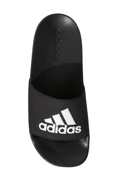 Adidas Originals Kids' Adilette Shower Sport Slide In Black/ White