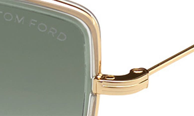 Shop Tom Ford Tina 59mm Aviator Sunglasses In Shiny Rose Gold/ Smoke