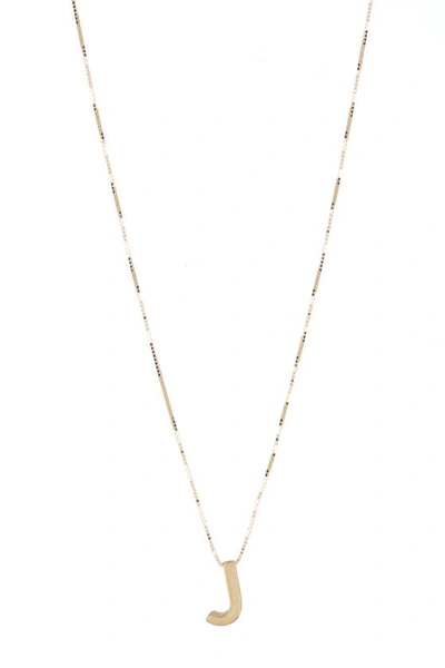 Karat Rush 14k Yellow Gold Block Letter Initial Pendant Necklace In Yellow Gold