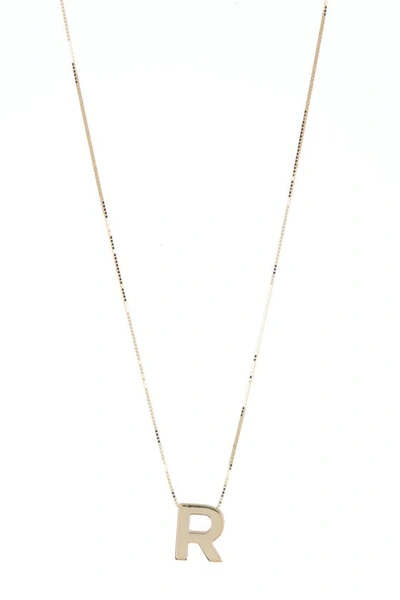 Karat Rush 14k Yellow Gold Block Letter Initial Pendant Necklace In Yellow Gold